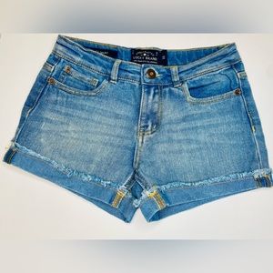 Girls LUCKY BRAND blue jeans shorts size 10